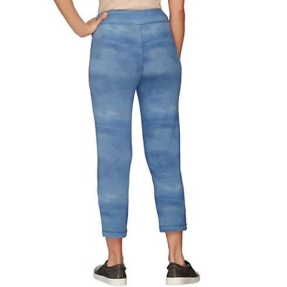 LOGO French Terry Ombre Printed Crop Pant 3627 - Picture 2 of 3